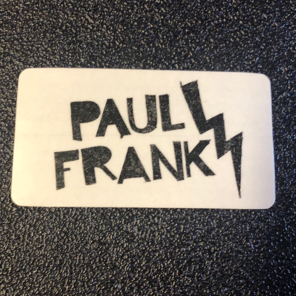 Vintage Paul Frank Lightning Bolt sticker
